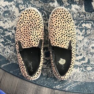 Qupid Leopard Print Slip-On Sneakers